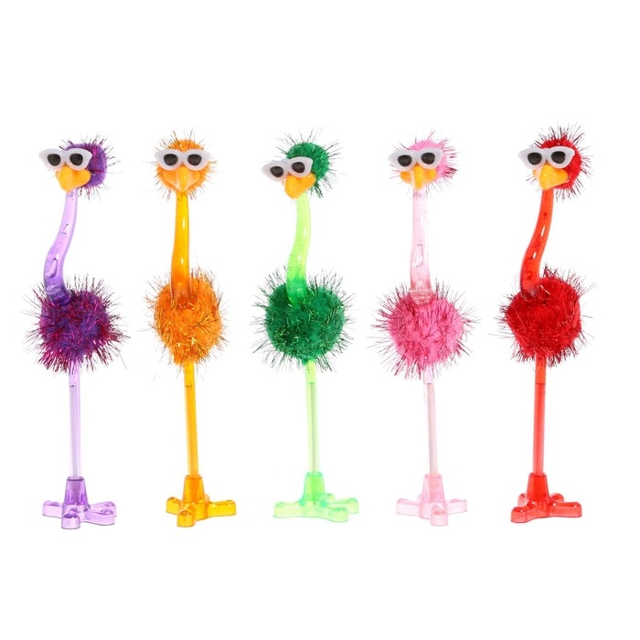 Ручка-прикол Calligrata Ручка-прикол Calligrata "Страус в очках", шариковая, МИКС