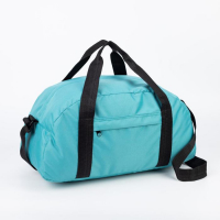 Сумка спортивная на молнии, без подкладки, наружный карман, средний размер, длинный ремень, цвет бирюзовый Сумка спортивная на молнии, без подкладки, наружный карман, средний размер, длинный ремень, цвет бирюзовый