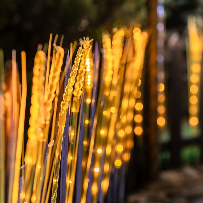 Садовый светильник на солнечной батарее &laquo;Колосья&raquo; Uniel, LED, IP44, 5 Лм, 750х3600х100 мм, цвет жёлтый