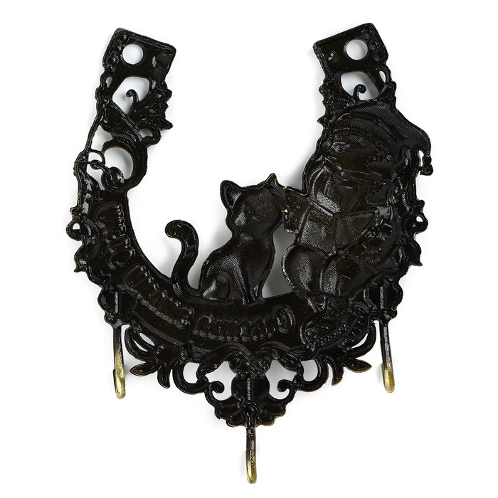 Ключница настенная &laquo;Счастья этому дому&raquo;, домовой, 10.4 х 11.5 см