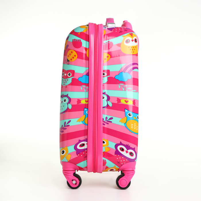 Чемодан детский 27 л (XS), HappyAnt, отдел на молнии, цвет розовый