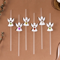 Трубочки для коктейля &laquo;Ангел&raquo;, набор 6 шт.