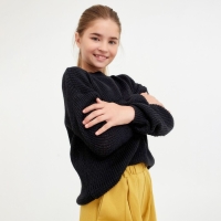 Джемпер детский MINAKU: Casual Collection KIDS, цвет черный, рост 116