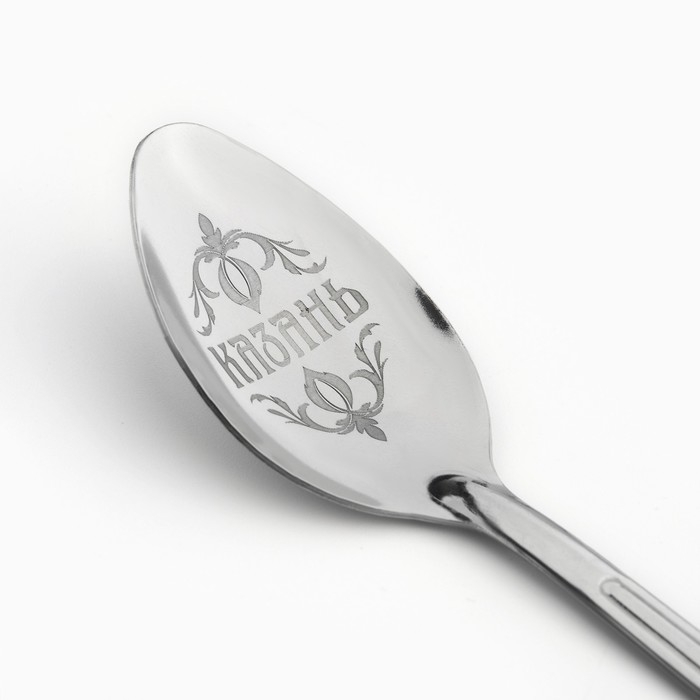 Ложка с гравировкой на открытке &laquo;Казань&raquo;, 3 х 14 см.