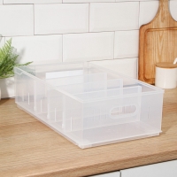 Контейнер для хранения без крышки ROLLY, 11,5 л, 24,2×45×12,9 см, прозрачный Контейнер для хранения без крышки ROLLY, 11,5 л, 24,2×45×12,9 см, прозрачный