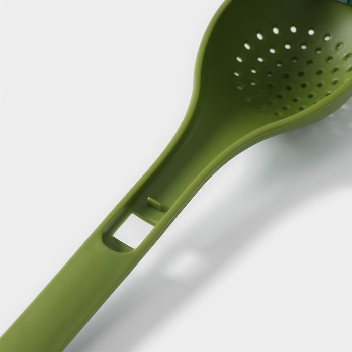 Ложка для варки трав и специй Доляна &laquo;Симплекс&raquo;, 27,3&times;6,5&times;3 см, цвет зелёный