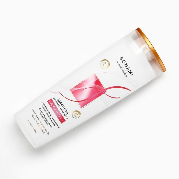 Шампунь для ослабленных волос с маслом жожоба и провитамином В5, оъём и сила, 400 мл, BONAMI Шампунь для ослабленных волос с маслом жожоба и провитамином В5, оъём и сила, 400 мл, BONAMI