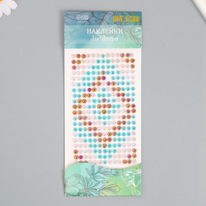 Наклейка пластик стразы Наклейка пластик стразы "Ромб с градиентом" МИКС 24,6х10 см