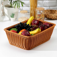 Корзина для продуктов Доляна, 40&times;30&times;15 см, цвет коричневый