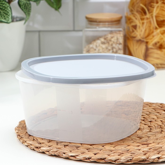 Контейнер для продуктов с мерной шкалой «BioFresh», 2,65 л, прозрачный, крышка микс Контейнер для продуктов с мерной шкалой «BioFresh», 2,65 л, прозрачный, крышка микс