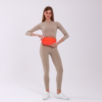 Поясная сумка на молнии, 2 кармана, цвет коралловый Поясная сумка на молнии, 2 кармана, цвет коралловый