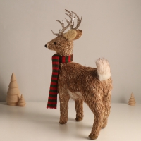 Декор "Олень с серебристыми рогами, в шарфике" 18х10х38 см Декор "Олень с серебристыми рогами, в шарфике" 18х10х38 см