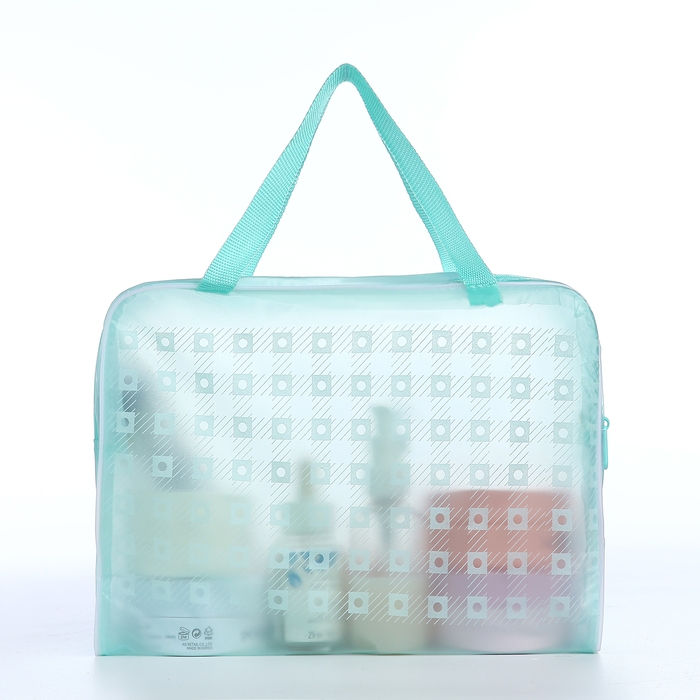 Косметичка на молнии, цвет зелёный