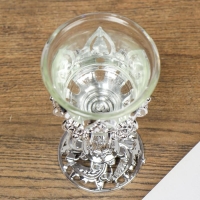 Подсвечник стекло "Наслаждение" 12*6,5*6,5 см, серебро Подсвечник стекло "Наслаждение" 12*6,5*6,5 см, серебро