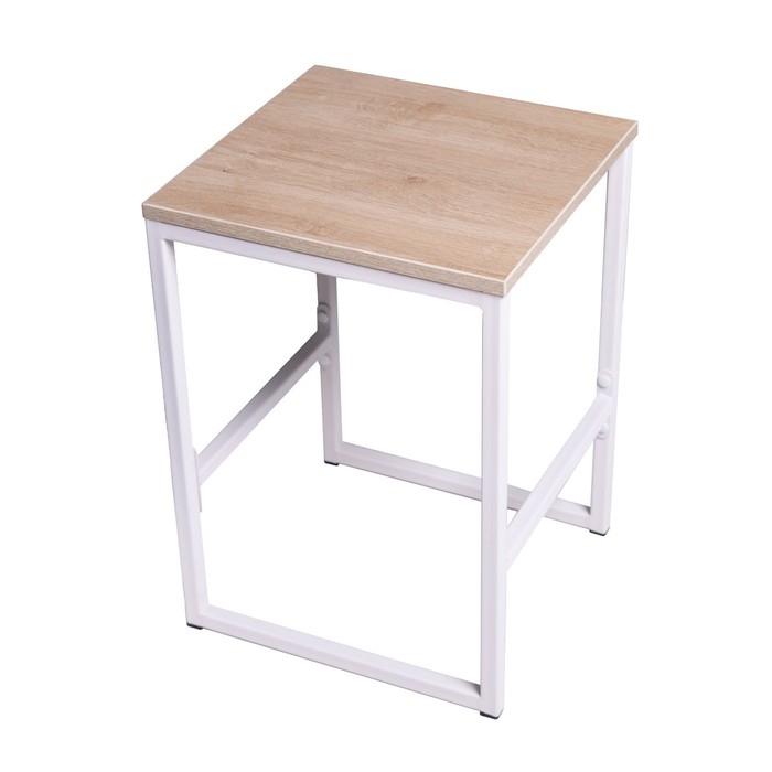 Журнальный столик "ENERGY loft", 52 х 34 х 30 см, белый, дуб сантана