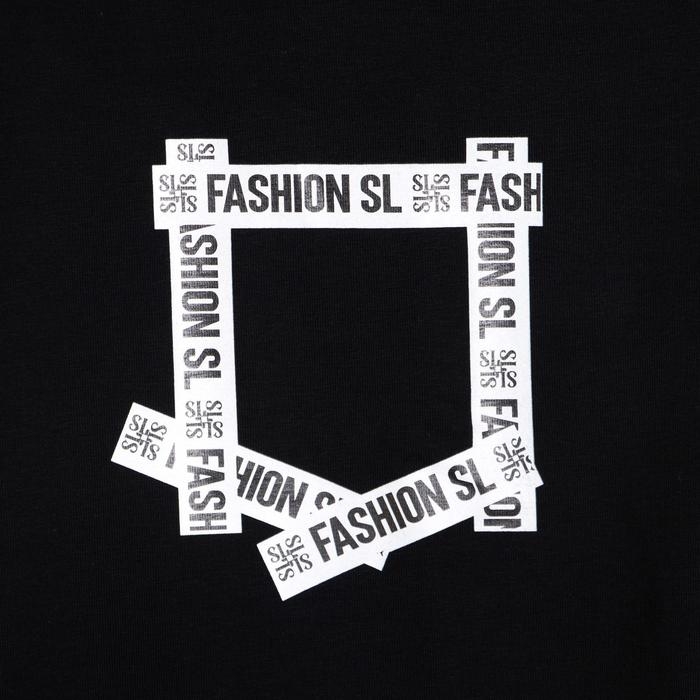 Футболка SL Fashion, 46, чёрный Футболка SL Fashion, 46, чёрный