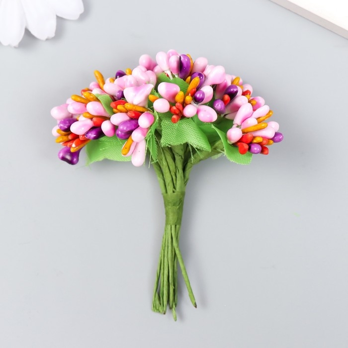 Декор для творчества Декор для творчества "Капельки" (1 набор=1 букету) в букете 12 цветов МИКС 12х1,5 см