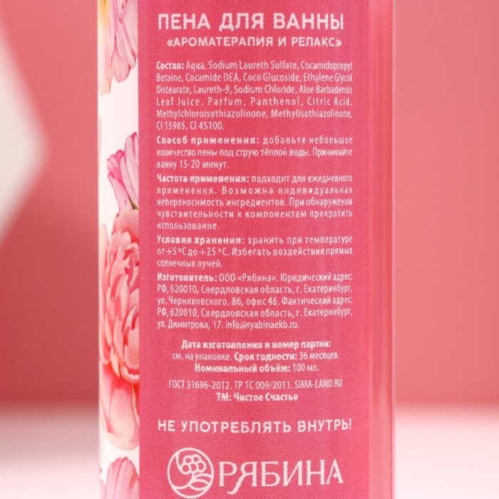 Подарочный набор косметики &laquo;Красота в тебе&raquo;, гель для душа 100 мл, пена для ванны 100 мл, мочалка, ЧИСТОЕ СЧАСТЬЕ