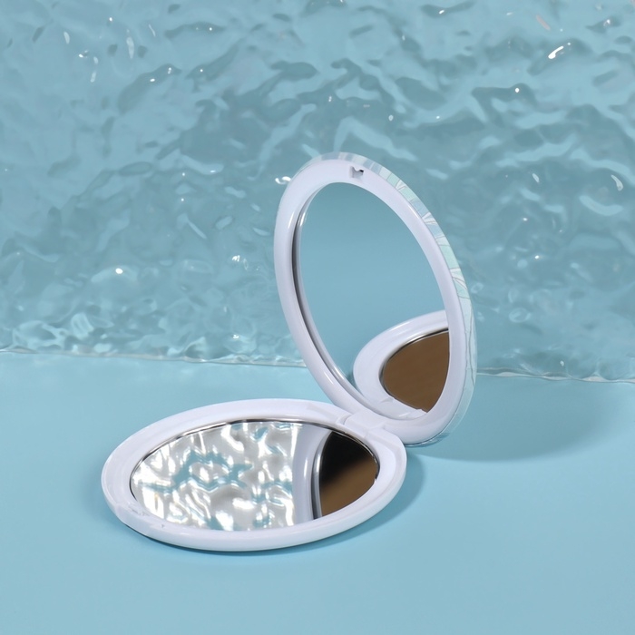 Зеркало складное &laquo;Нежность&raquo;, d = 7,5 см, цвет бирюзовый