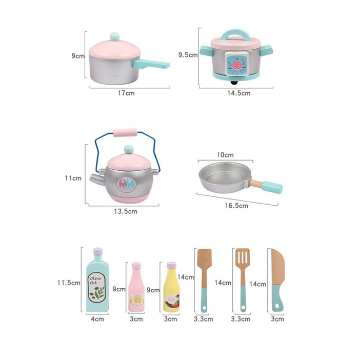 Игровой набор, кухонный модуль «Домик» деревянная посуда в наборе Игровой набор, кухонный модуль «Домик» деревянная посуда в наборе