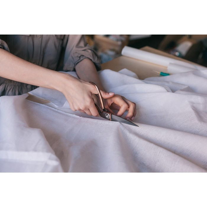 Ножницы закройные, скошенное лезвие, 8,5 Ножницы закройные, скошенное лезвие, 8,5", 20 см, цвет бронзовый