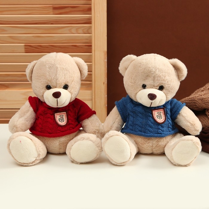 Мягкая игрушка «Медвежонок» в свитере, 25 см, цвет МИКС Мягкая игрушка «Медвежонок» в свитере, 25 см, цвет МИКС