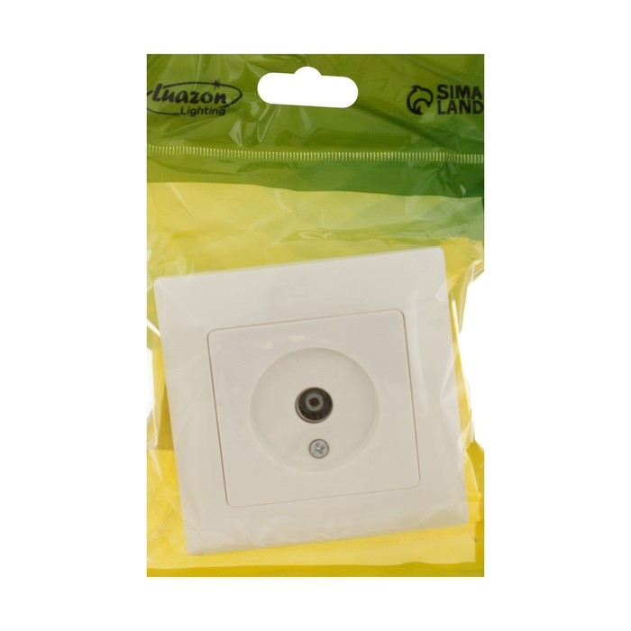 Розетка телевизионная одноместная Luazon Lighting Розетка телевизионная одноместная Luazon Lighting "Антей", скрытая, белая