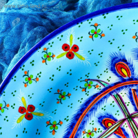 Ляган Риштанская Керамика "Жар-птица", 37 см Ляган Риштанская Керамика "Жар-птица", 37 см