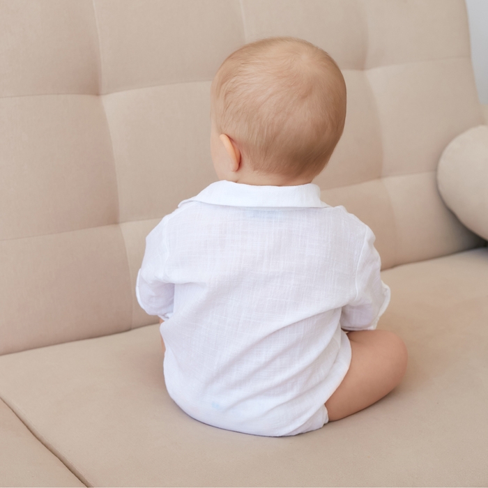 Боди-рубашка для мальчика MINAKU, цвет белый, рост 62-68