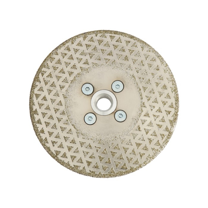 Диск алмазный для резки и шлифовки ТУНДРА, гальванический, сплошной, сухой рез, 125 мм, М14   993529