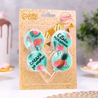 Свечи в торт "Фламинго", размер 1 свечи 4×4,4см, набор 4 шт Свечи в торт "Фламинго", размер 1 свечи 4×4,4см, набор 4 шт