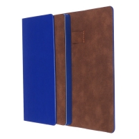 Ежедневник недатированный А5, 136 листов Waltz, твёрдая обложка, искусственная кожа, магнитный клапан, синий срез, блок 70 г/м2, синий