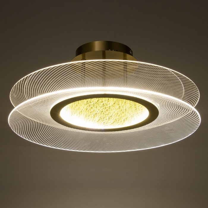 Люстра "Синтия" LED 48Вт 3000-6000К золото 50х50х20см