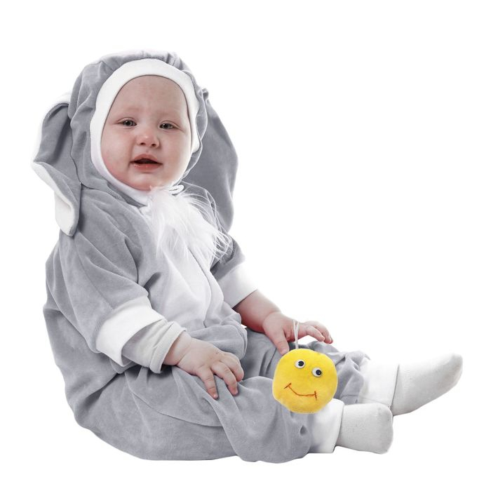 Карнавальный комбинезон для самых маленьких Карнавальный комбинезон для самых маленьких "Зайка серый" с игрушкой", велюр, рост 68-92 см, пушок и хвостик виды МИКС