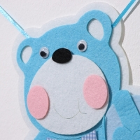 Декоративное украшение (подвеска) "Мишка IT'S A BOY" 30,5х30,5х49 см, голубой Декоративное украшение (подвеска) "Мишка IT'S A BOY" 30,5х30,5х49 см, голубой