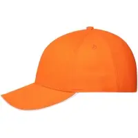 Бейсболка Spiker, оранжевая с белым