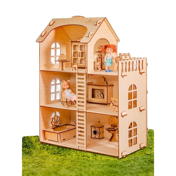 Домик из берёзовой фанеры &laquo;Забава&raquo; без мебели