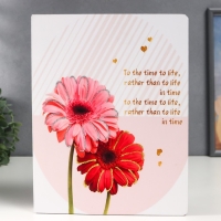 Фотоальбом на 100 фото 13х18 см "Герберы" в коробке, дерево 29,5х4х23 см Фотоальбом на 100 фото 13х18 см "Герберы" в коробке, дерево 29,5х4х23 см