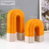 Подсвечник керамика на 1 свечу "Скара" песочно-оранжевый 10,3х6,2х18 см Подсвечник керамика на 1 свечу "Скара" песочно-оранжевый 10,3х6,2х18 см