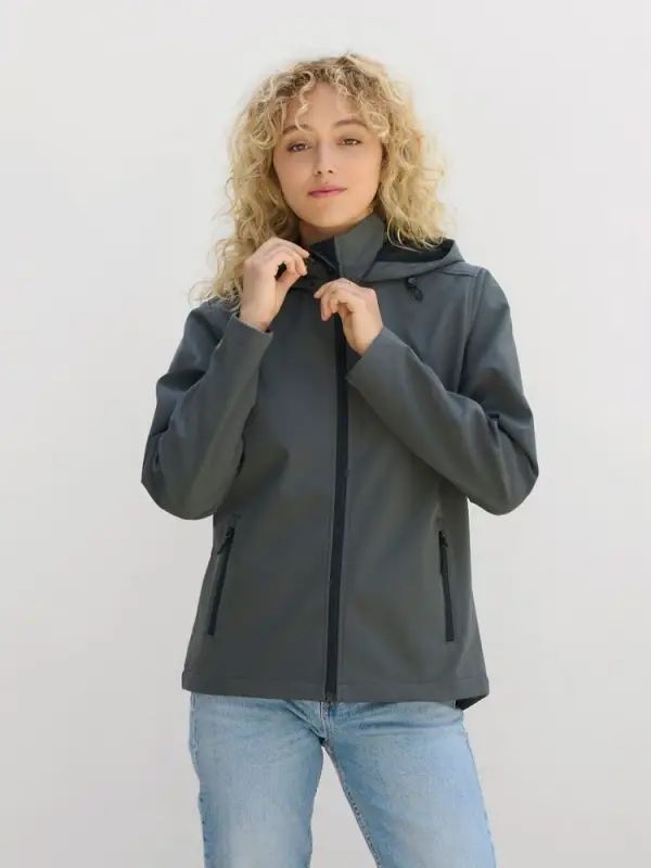 Куртка софтшелл с капюшоном женская Race Women, ярко-синяя (royal), размер S