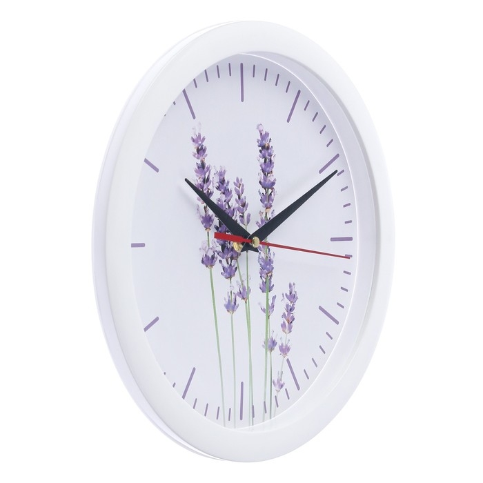 Часы настенные, d-28 см, интерьерные, Часы настенные, d-28 см, интерьерные, "Лаванда", бесшумные