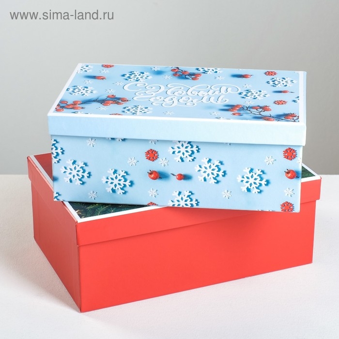 Набор подарочных коробок 6в1 &laquo;Стильный&raquo;, 20 х 12,5 х 7,5 - 32,5 х 20 х 12,5 см , Новый год