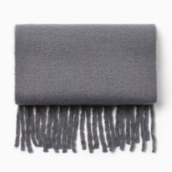 Шарф зимний объемный с кистями MINAKU 210*38+18 см цвет серый Шарф зимний объемный с кистями MINAKU 210*38+18 см цвет серый