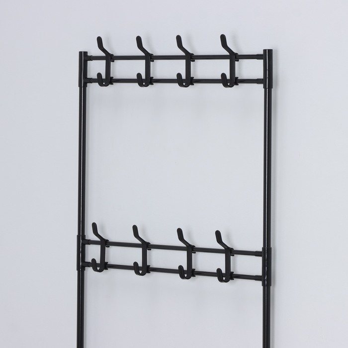 Вешалка - стойка напольная для одежды LaDо́m, с полками для хранения, 5 ярусов, 60&times;26&times;172 см, цвет чёрный