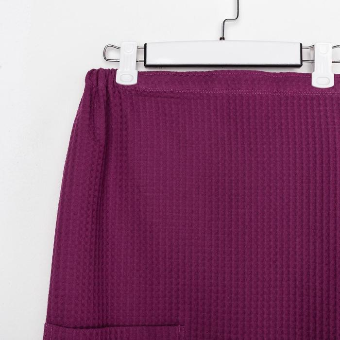 Полотенце банное Этель &laquo;Парео&raquo; с карманом 80*140 см. цв. темная сирень, 100% хл, вафля 240 г/м2