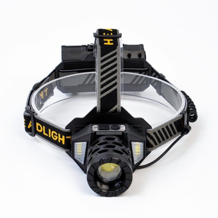 Фонарь налобный аккумуляторный, 50 Вт, 4500 мАч, 2000 лм, XHP, LED, USB, 4 режима Фонарь налобный аккумуляторный, 50 Вт, 4500 мАч, 2000 лм, XHP, LED, USB, 4 режима