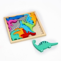 Детский развивающий пазл в рамке &laquo;Динозавры&raquo; 16,6 &times; 16,6 &times; 1,2 см