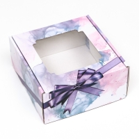 Коробка самосборная, с окном, "Мелодия" 19 х 19 х 9 см набор 5 шт Коробка самосборная, с окном, "Мелодия" 19 х 19 х 9 см набор 5 шт