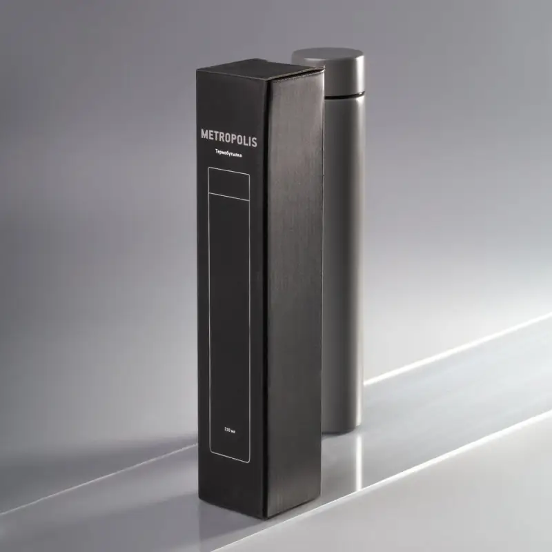 Термобутылка Metropolis, серая Термобутылка Metropolis, серая
