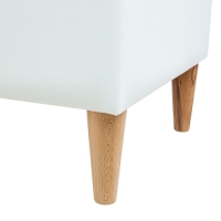 Пуф Эби, 400х400х420, Кожзам белый Пуф Эби, 400х400х420, Кожзам белый